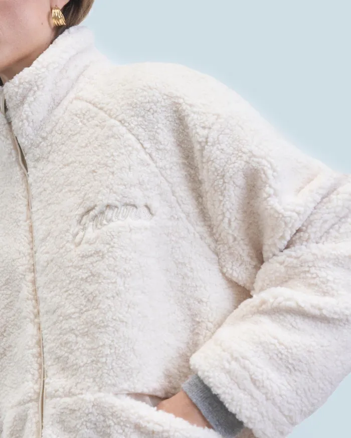 From Future Coats and Jackets Women Sherpa Jacket White