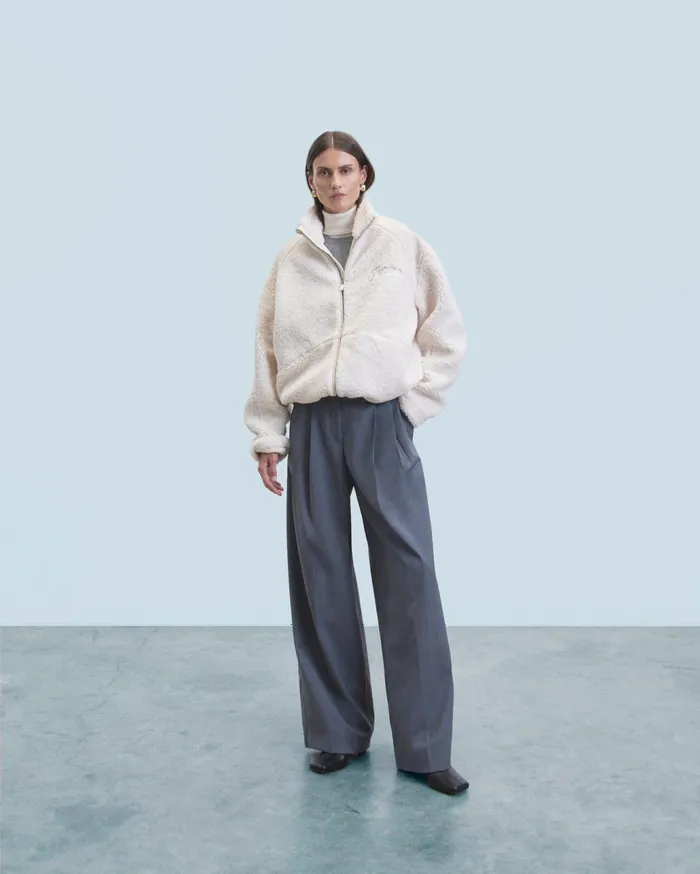 From Future Coats and Jackets Women Sherpa Jacket White