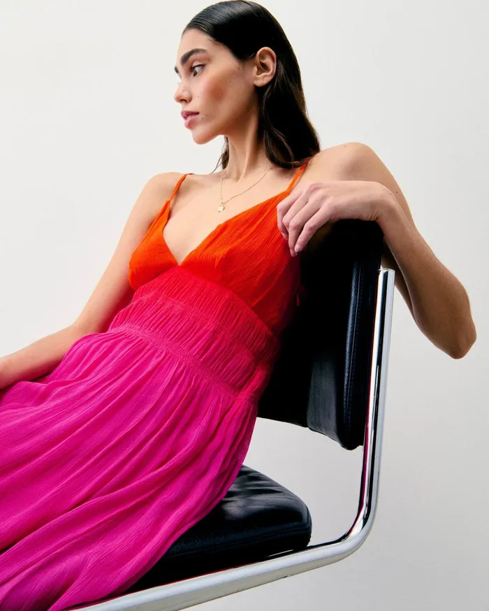 From Future Dresses and Jumpsuits Women Sofia Long Strap Dress Blurry Sunset