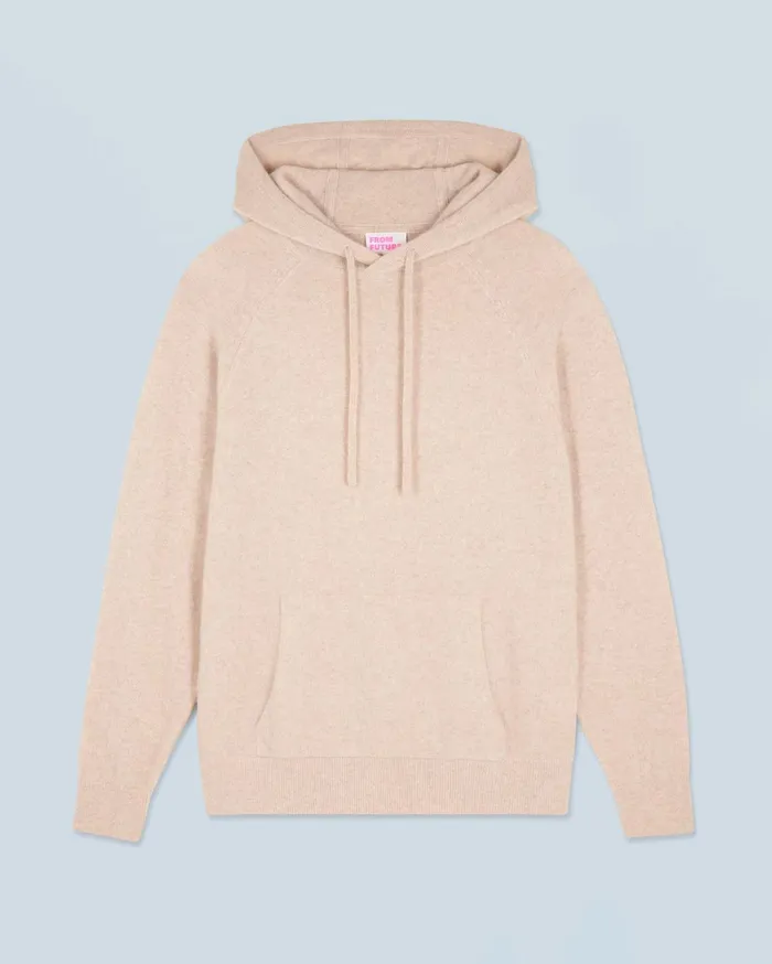 From Future Hoodies Men Lightweight Oversized Hoodie Sweater Heather Beige