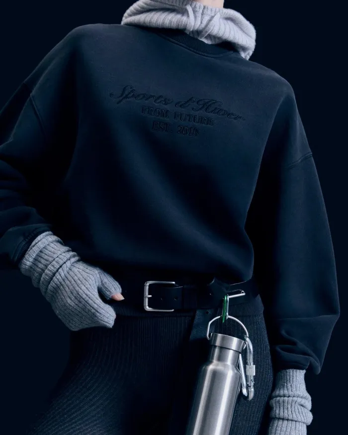 From Future Hoodies Women Ski Club Sweatshirt Washed Black