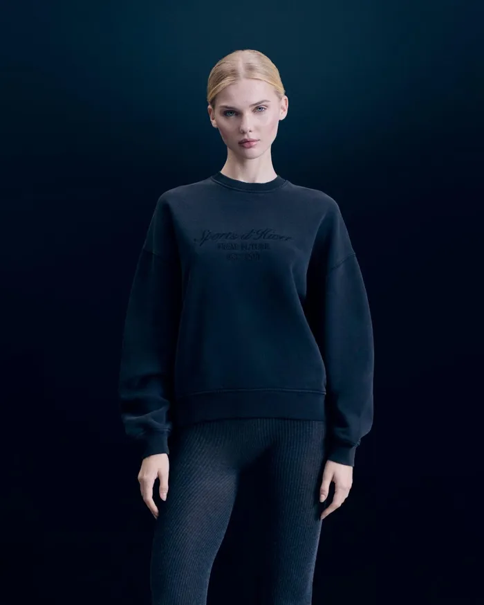 From Future Hoodies Women Ski Club Sweatshirt Washed Black