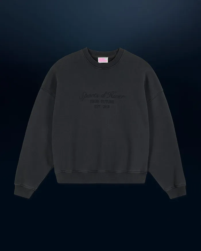 From Future Hoodies Women Ski Club Sweatshirt Washed Black