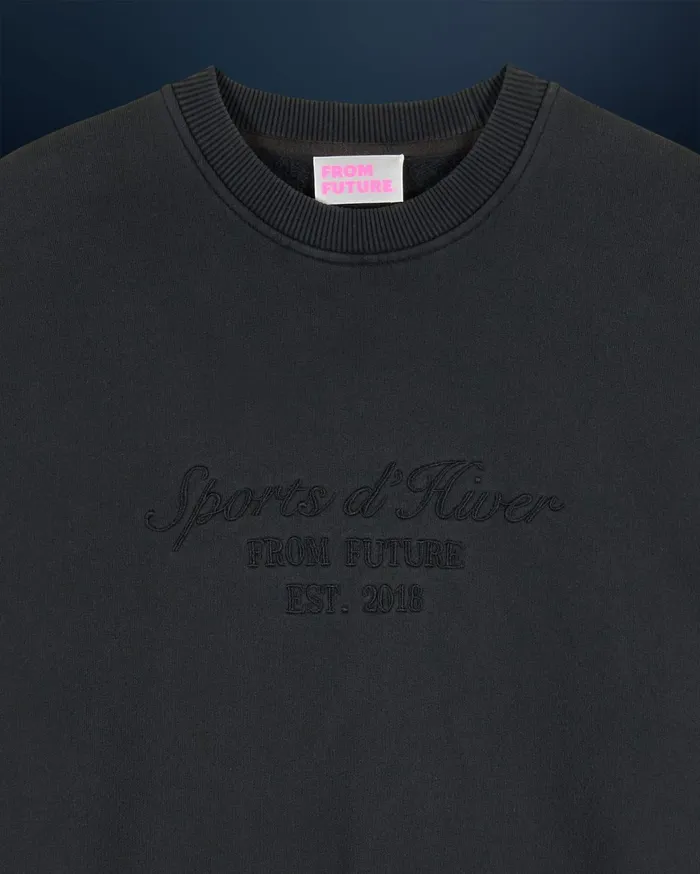 From Future Hoodies Women Ski Club Sweatshirt Washed Black