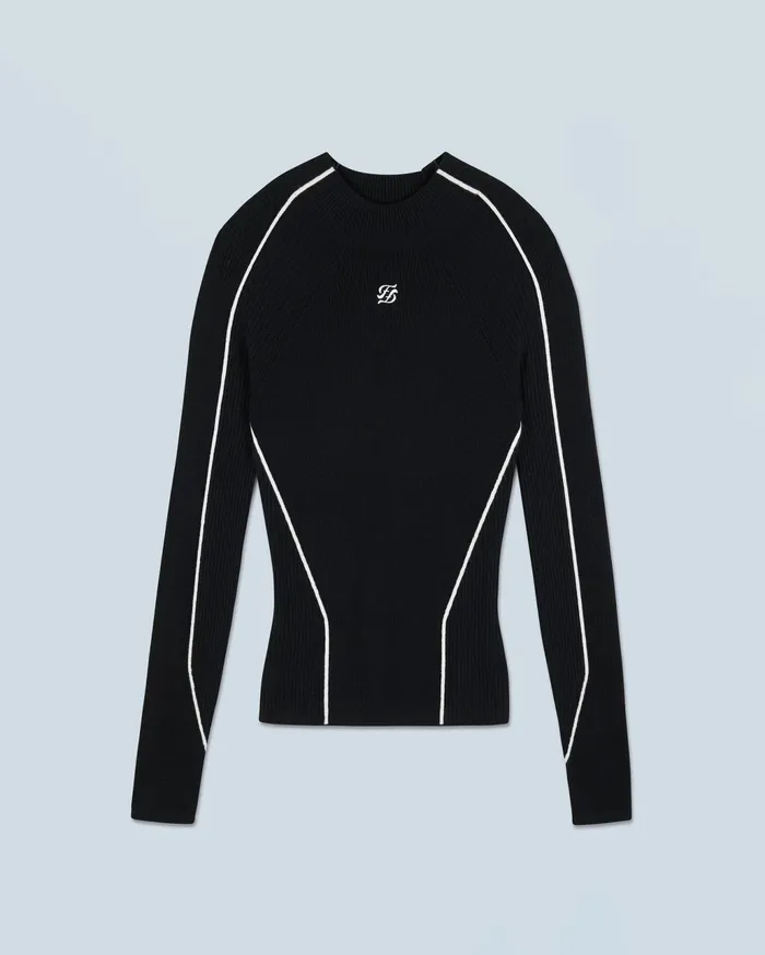 From Future Merino Wool Sweaters Women MockNeck Sweater Black