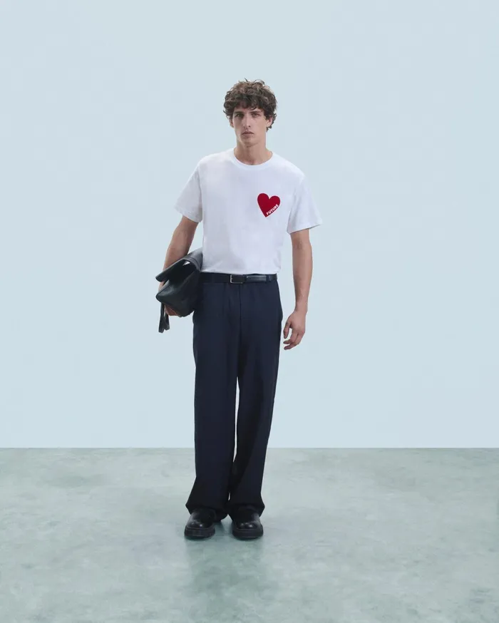 From Future Shirts and TShirts Men Heart Crewneck TShirt White