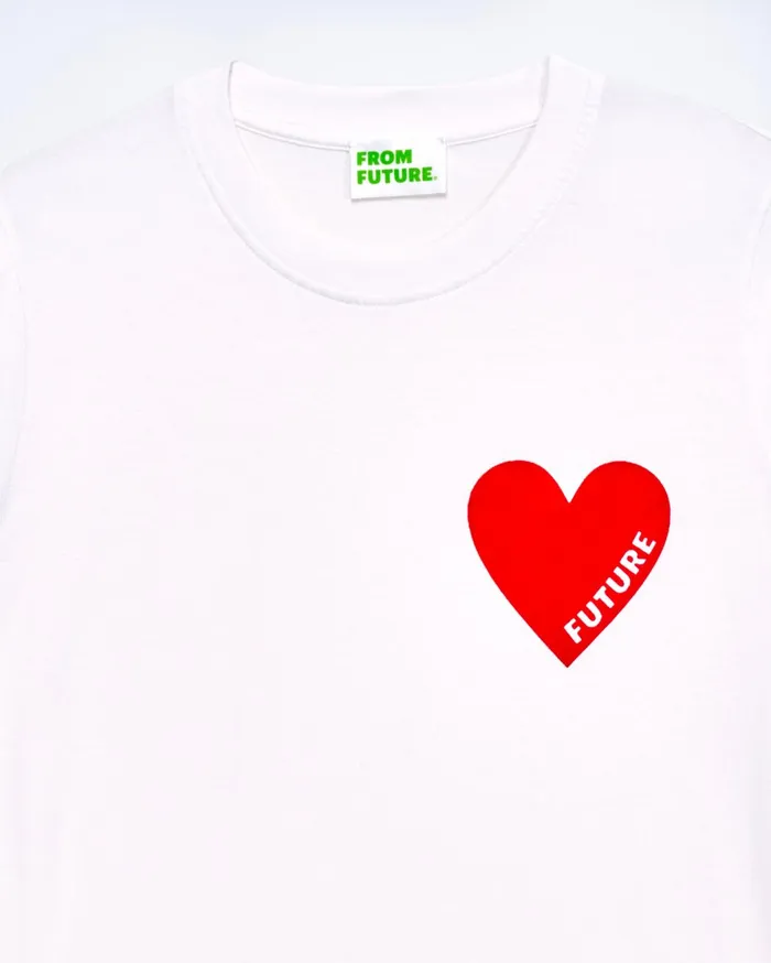 From Future Shirts and TShirts Men Heart Crewneck TShirt White