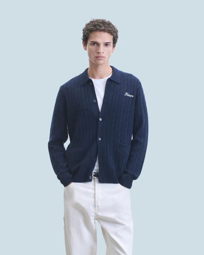 From Future Shirts and TShirts Men Long Sleeve Shirt Navy