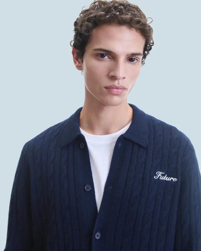 From Future Shirts and TShirts Men Long Sleeve Shirt Navy