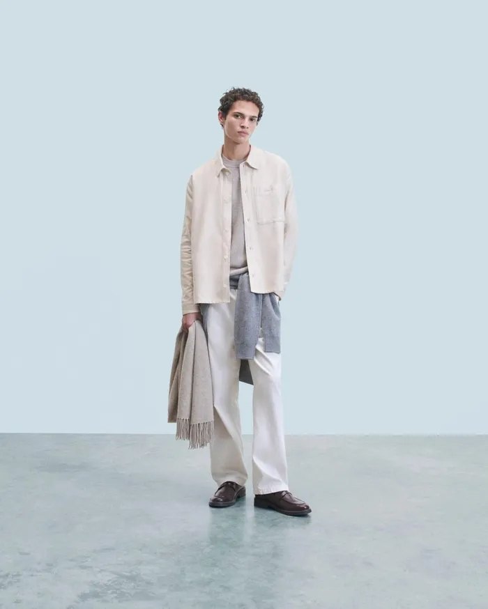 From Future Shirts and TShirts Men Long Sleeve Shirt Poche Sand