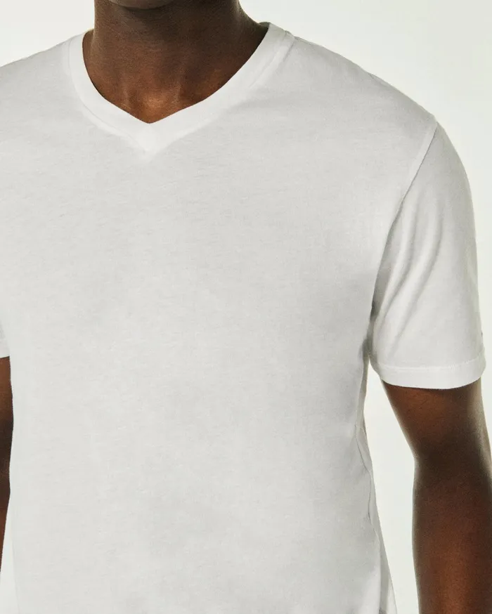 From Future Shirts and TShirts Men Short Sleeve VNeck TShirt White