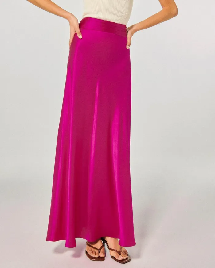 From Future Skirts Women Lena Long Skirt Rasperry Pink