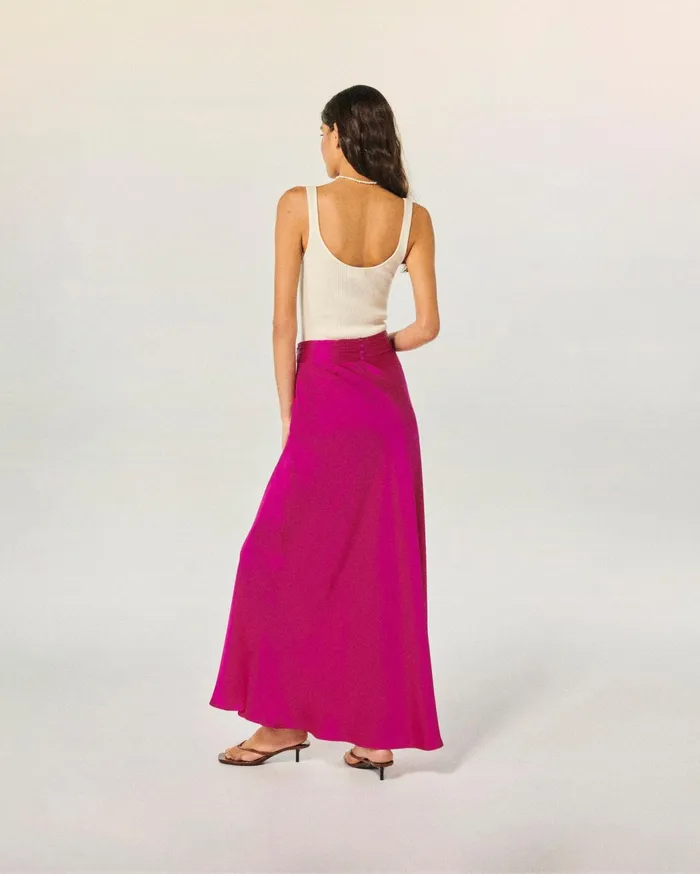 From Future Skirts Women Lena Long Skirt Rasperry Pink
