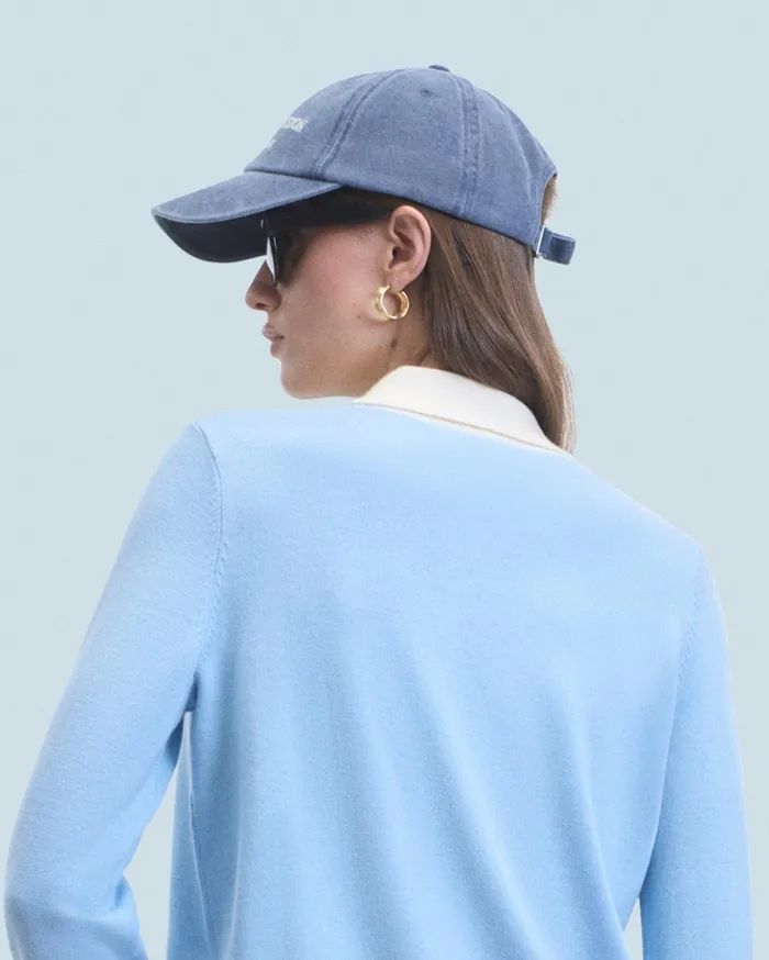 From Future Tote Bags Creative Division Curved Visor Cap Washed Gray Blue