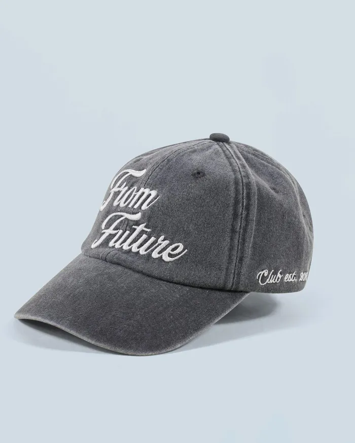 From Future Tote Bags Curved Visor Cap Washed Black