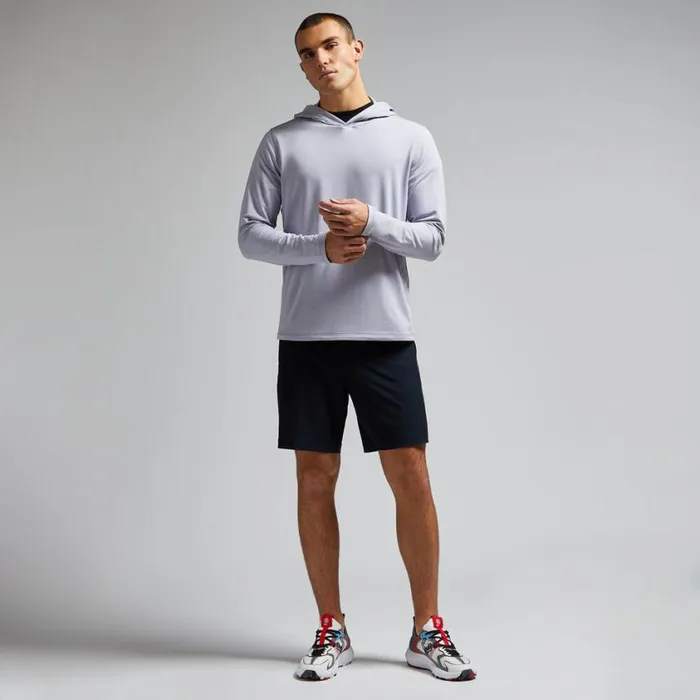 GFORE Hoodies and Tees Men BRUSHED BACK TECH HOODIE Light Heather Grey