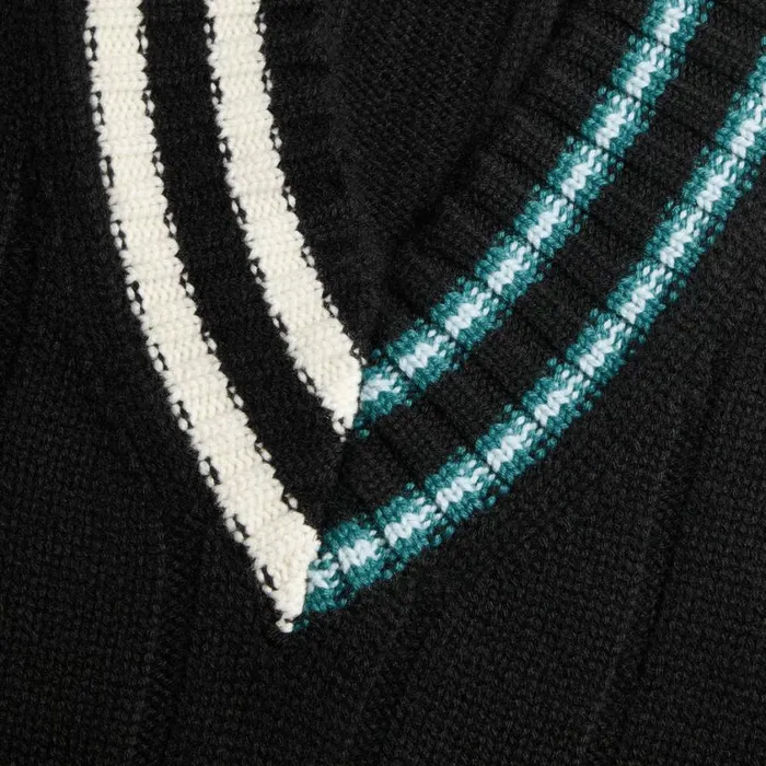 GFORE Sweaters Women LTD RELEASE RIBBED CASHMERE CRICKET SWEATER Onyx