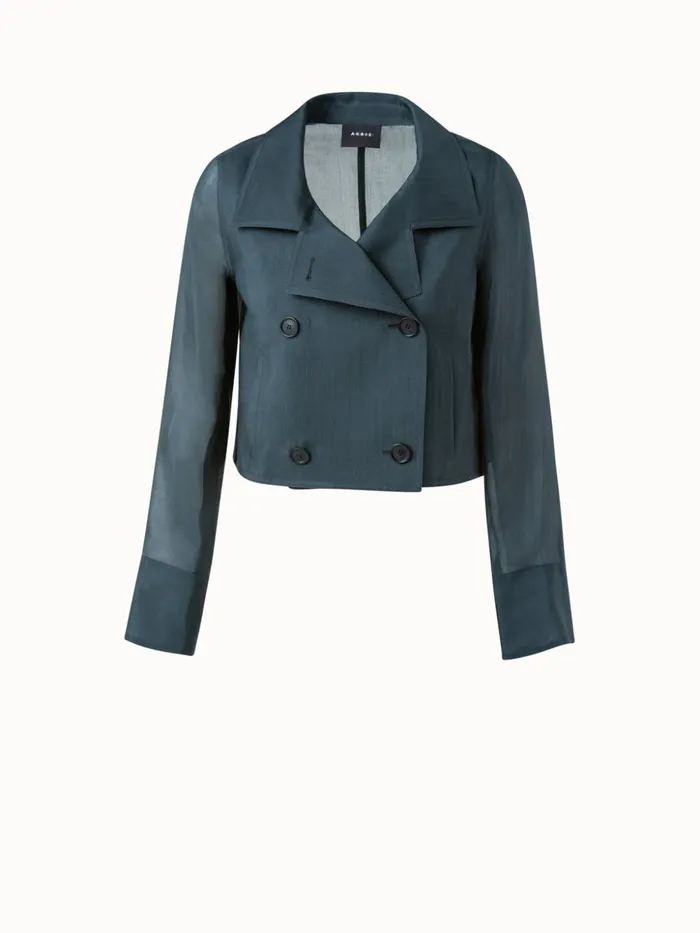 Gael Silk Organza Evening Jacket Slate Women Akris Jackets