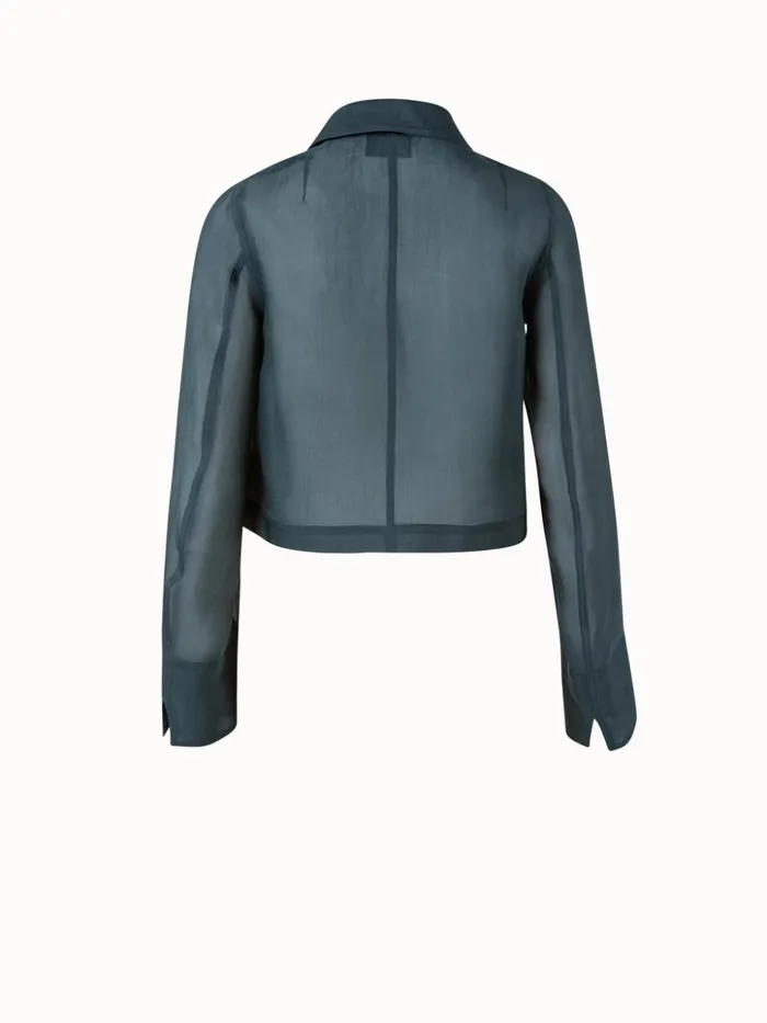 Gael Silk Organza Evening Jacket Slate Women Akris Jackets