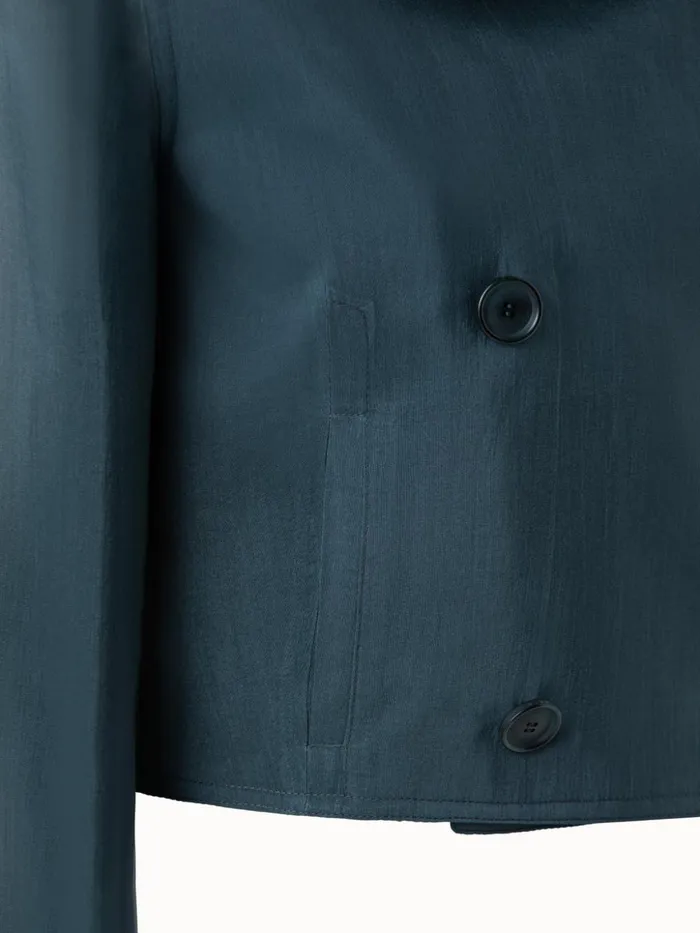 Gael Silk Organza Evening Jacket Slate Women Akris Jackets