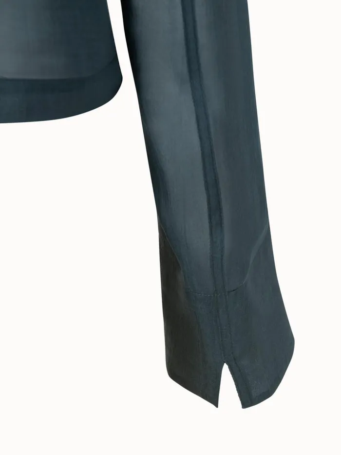 Gael Silk Organza Evening Jacket Slate Women Akris Jackets