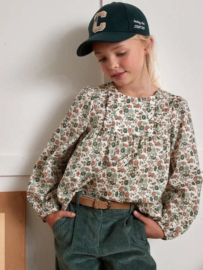 Girls Cyrillus Clothing Blouse Made With Liberty Fabric Lib Capel Floret