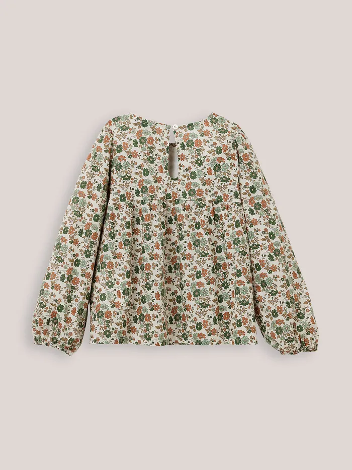 Girls Cyrillus Clothing Blouse Made With Liberty Fabric Lib Capel Floret