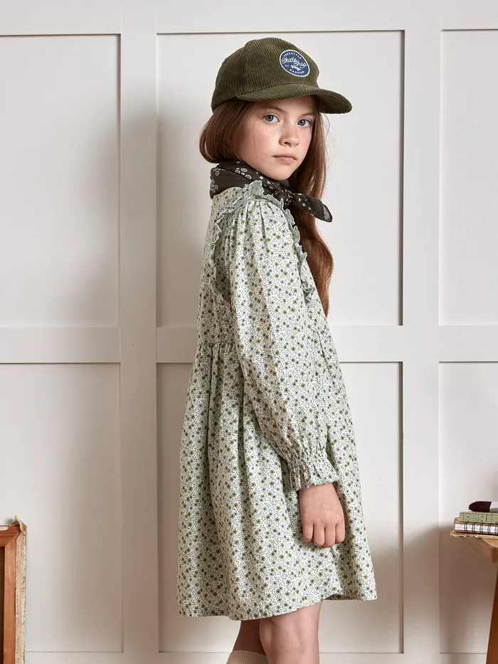 Girls Cyrillus Clothing Marguerite Print Dress Imp Marguerite