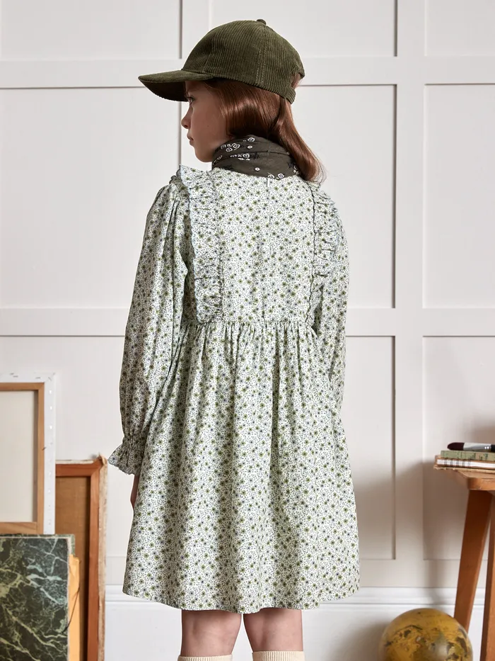 Girls Cyrillus Clothing Marguerite Print Dress Imp Marguerite