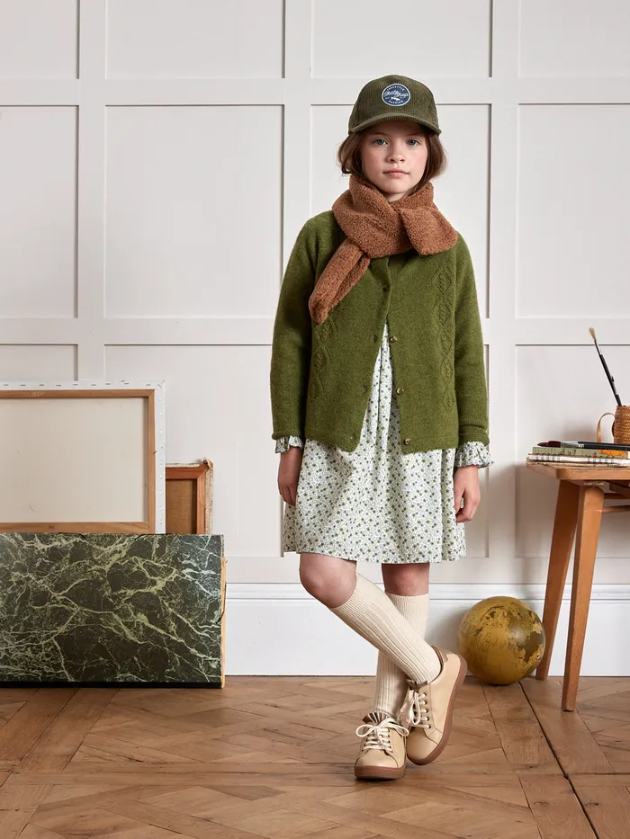 Girls Cyrillus Clothing Marguerite Print Dress Imp Marguerite