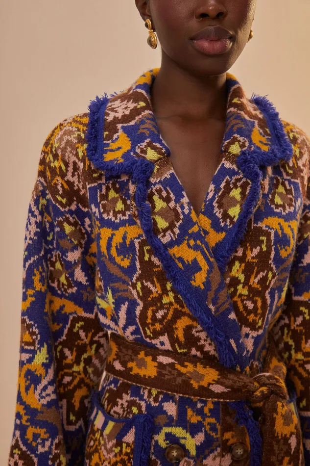 Glam Tapestry Knit Blazer Women Farm Rio Blazers