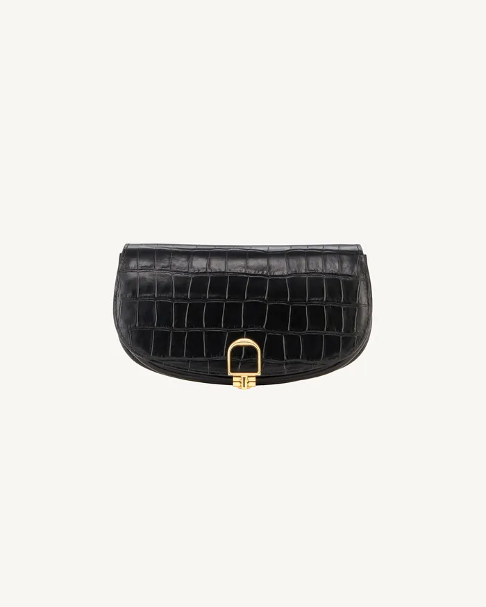 Handbags LA LUNE CLUTCH Black And Gold Nili Lotan Women