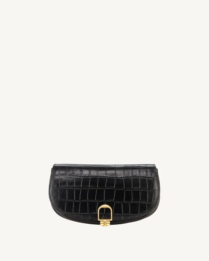 Handbags LA LUNE CLUTCH Black And Gold Nili Lotan Women