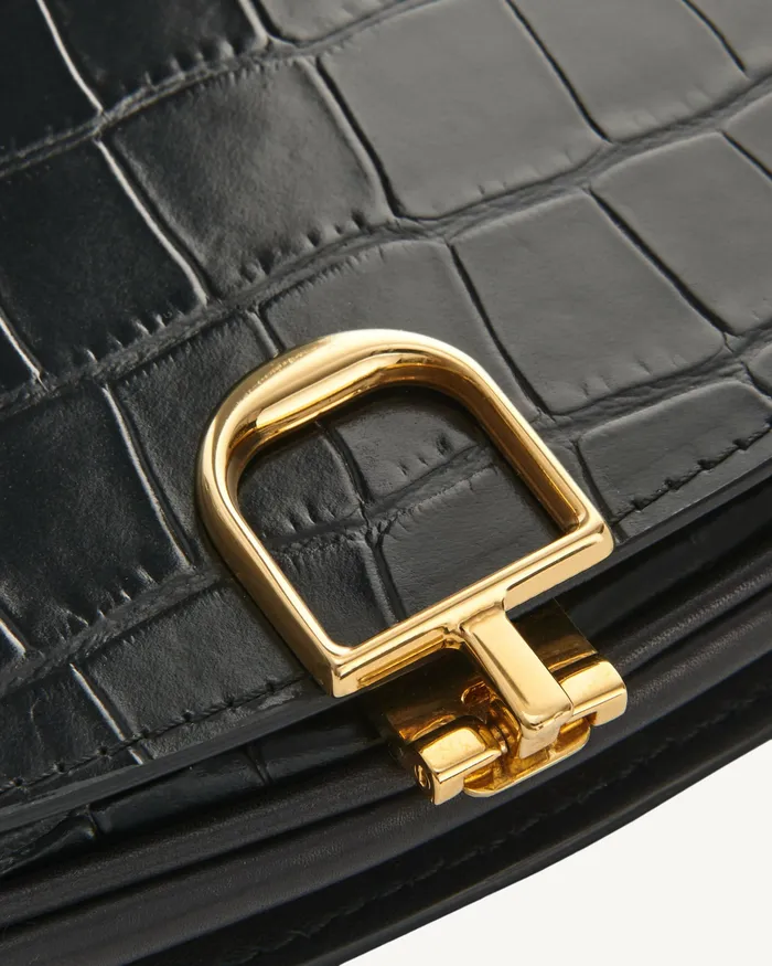 Handbags LA LUNE CLUTCH Black And Gold Nili Lotan Women