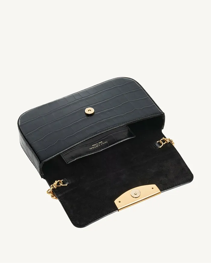 Handbags Nili Lotan Women LE MIA CHAIN BAG Black And Gold