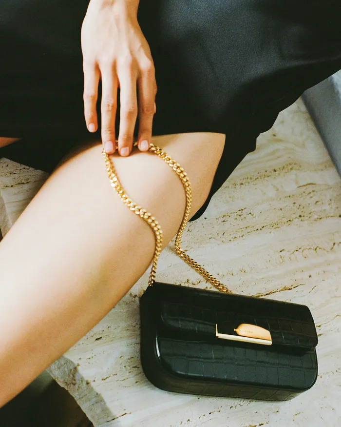 Handbags Nili Lotan Women LE MIA CHAIN BAG Black And Gold