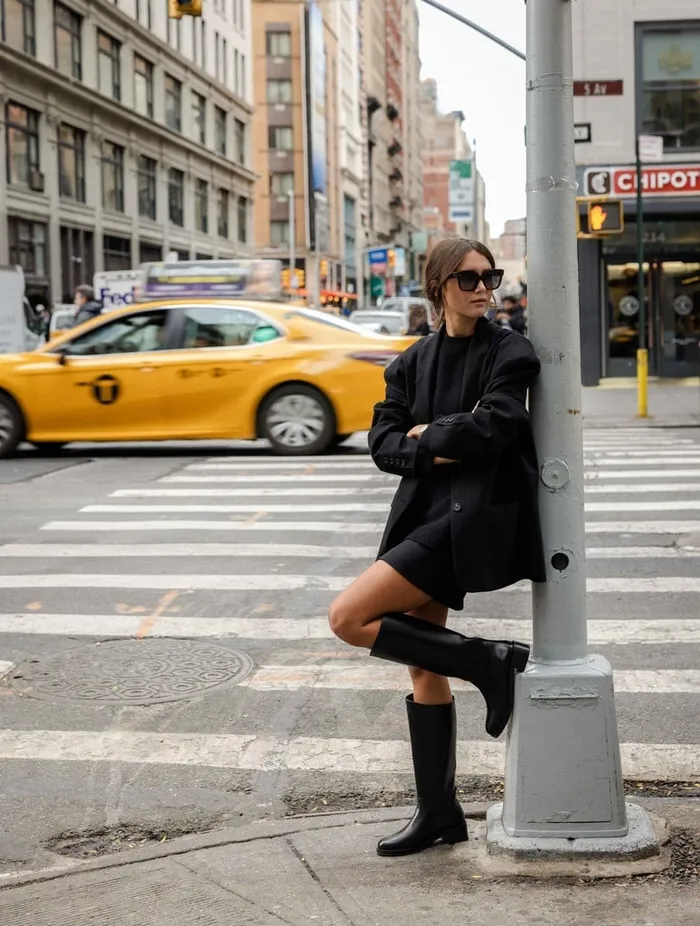 Harvey Intense Black Women Bobbies Knee High Boots