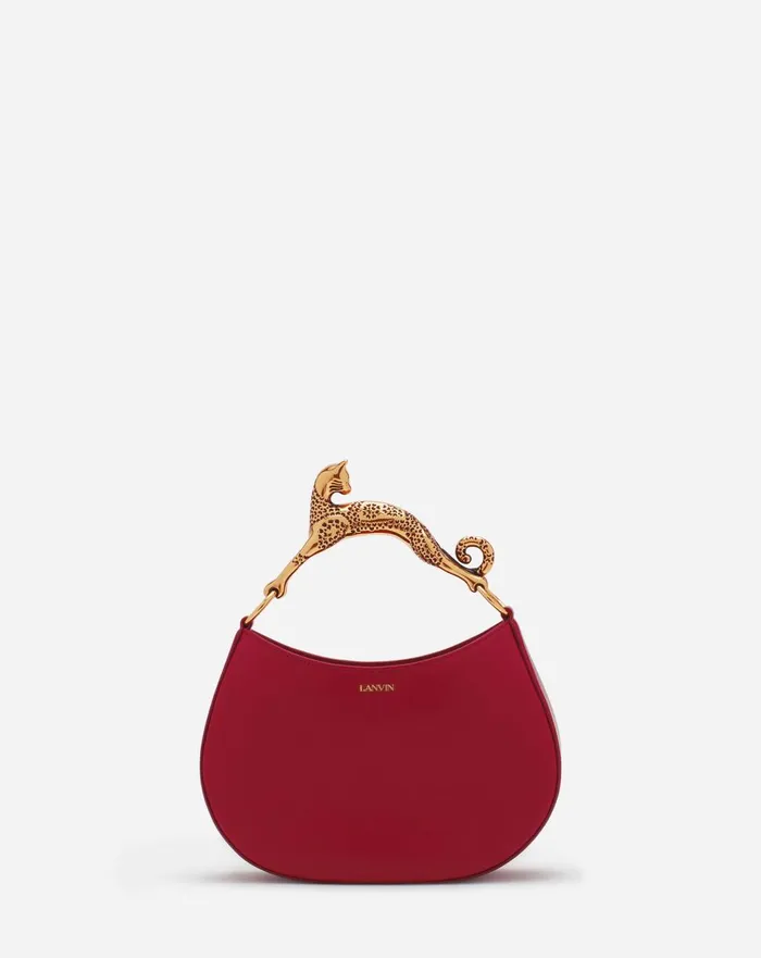 Hobo Cat Leather Bag Turkish Red Women Lanvin Tote Bags and Top Handle Bags