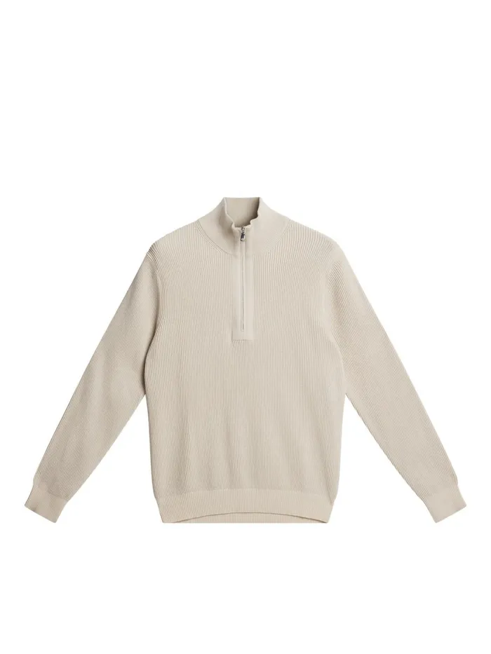 JLindeberg Alex Half Zip Knitted Sweater Men Knitwear