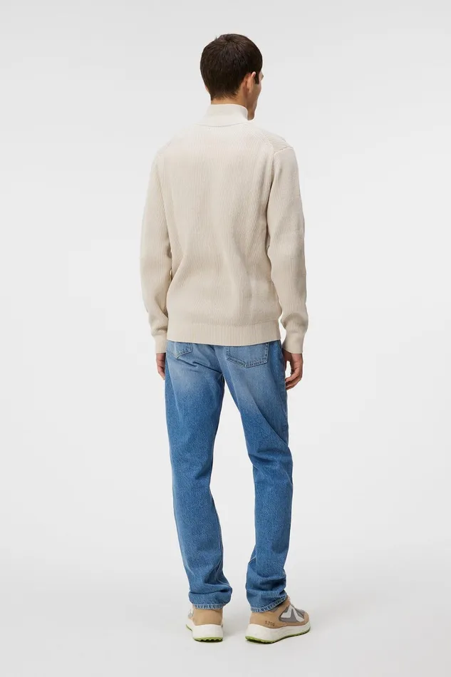 JLindeberg Alex Half Zip Knitted Sweater Men Knitwear