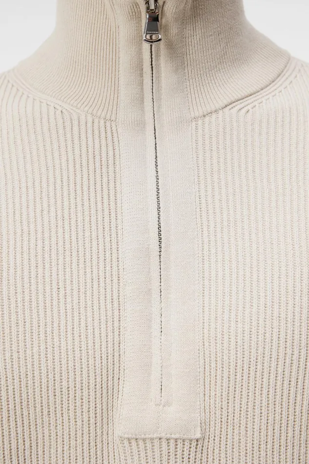 JLindeberg Alex Half Zip Knitted Sweater Men Knitwear