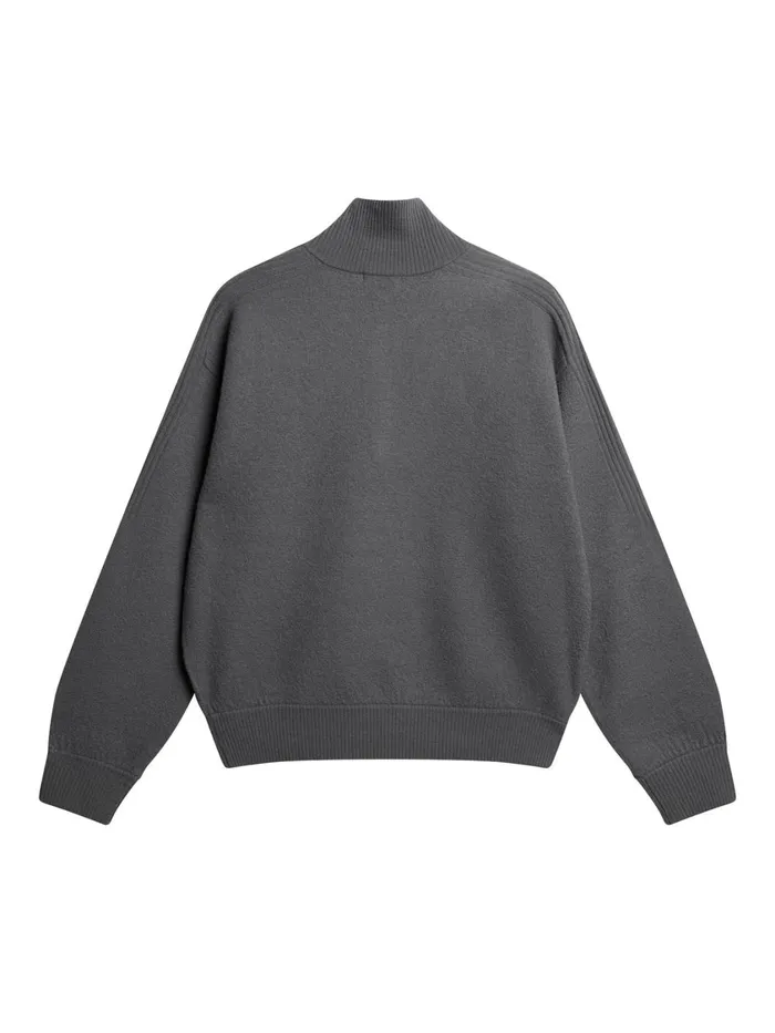 JLindeberg Bon Boiled Wool Quarter Zip Men Knitwear