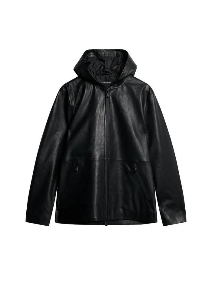 JLindeberg Hadley Leather Hoody Jacket Men Jackets