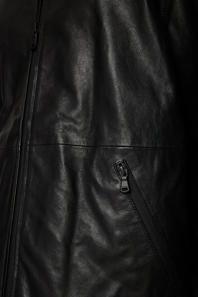 JLindeberg Hadley Leather Hoody Jacket Men Jackets