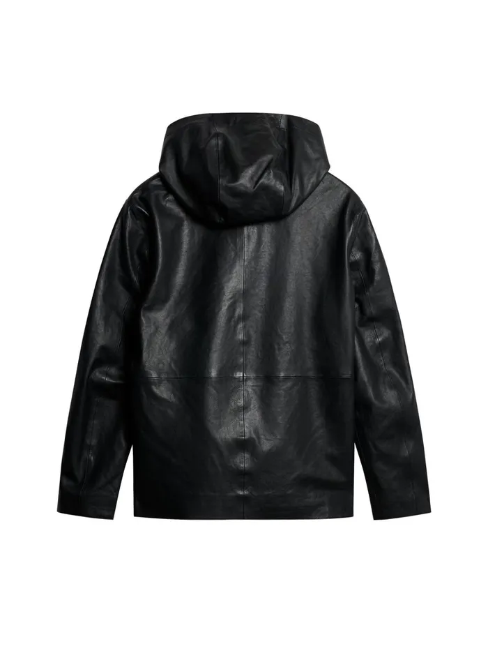 JLindeberg Hadley Leather Hoody Jacket Men Jackets