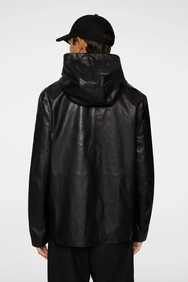 JLindeberg Hadley Leather Hoody Jacket Men Jackets