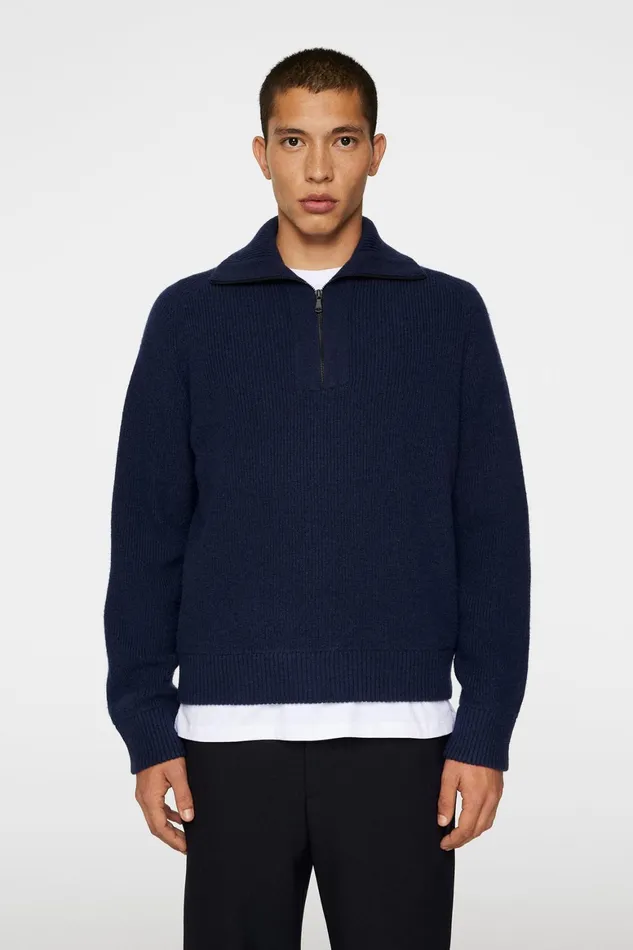 JLindeberg Wilmer Quarter Zip Knit Men Knitwear