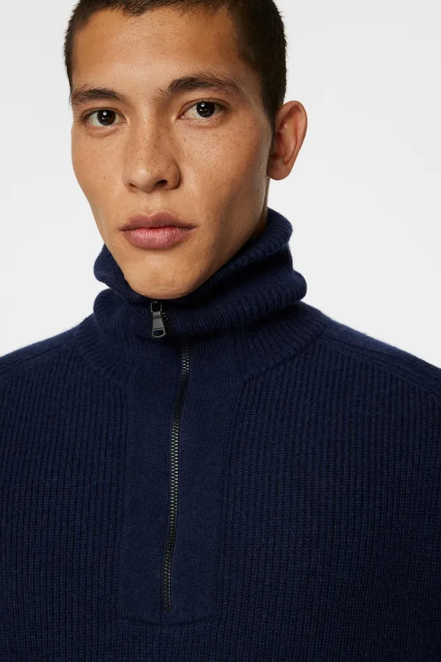 JLindeberg Wilmer Quarter Zip Knit Men Knitwear