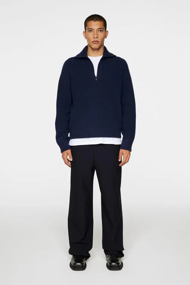 JLindeberg Wilmer Quarter Zip Knit Men Knitwear