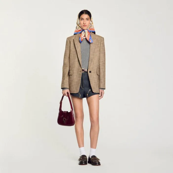 Jackets and Blazers Women SANDRO Suit Jacket Brown
